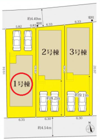 グラファーレ名古屋市港区船頭場１丁目　全3棟　1号棟　新築一戸建て