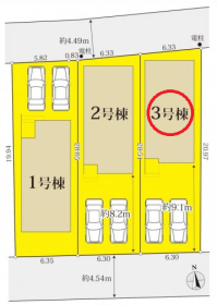 グラファーレ名古屋市港区船頭場１丁目　全3棟　3号棟　新築一戸建て