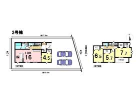 グラファーレ名古屋市大当郎5期　全4棟　2号棟　新築一戸建て