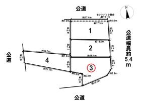 名古屋市中川区大当郎5期　全4区画　3区画　建築条件なし土地
