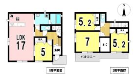 一宮市三ツ井5丁目　全3棟　B号棟　新築一戸建て