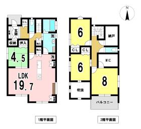 一宮市南印田1丁目　全4棟　4号棟　新築一戸建て