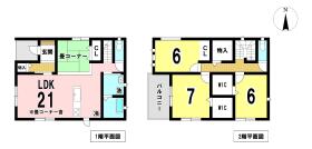 一宮市大和町福森　全2棟　2号棟　新築一戸建て