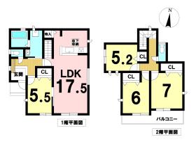 ハートフルタウン愛西市大井町宮新田　全1棟　新築一戸建て