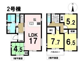 ファーストタウンあま市新居屋久渕郷第1　全2棟　2号棟　新築一戸建て