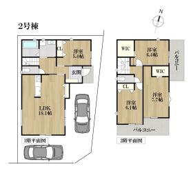ミラスモ名古屋市熱田区旗屋216④　全4棟　2号棟　新築一戸建て
