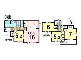 一宮市萩原町高松　全3棟　C号棟　新築一戸建て