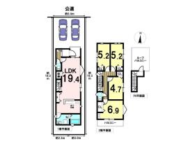 ミラスモ名古屋市西区城西408①　全1棟　1号棟　新築一戸建て