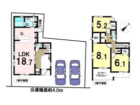 ブルーミングガーデンあま市篠田天神前　全1棟　新築一戸建て