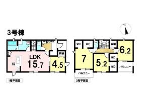 Livele Garden S北区楠味鋺　全5棟　3号棟　新築一戸建て
