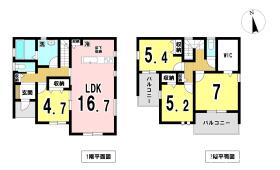 一宮市第3小赤見　全3棟　1号棟　新築一戸建て
