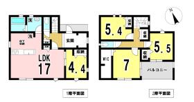 一宮市第3小赤見　全3棟　2号棟　新築一戸建て