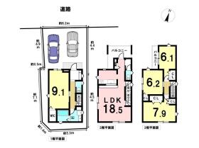 ミラスモ名古屋市緑区鳴海町字宿地　全1棟　1号棟　新築一戸建て