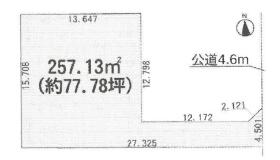 津島市柳原町１丁目　建築条件なし土地