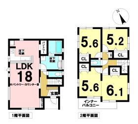 ブルーミングガーデン愛西市北一色町北田面　全１棟　新築一戸建て