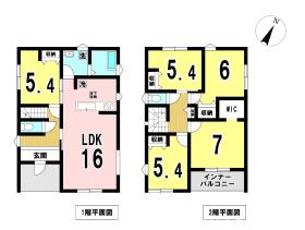 一宮市丹陽町九日市場字堂尻　全2棟　1号棟　新築一戸建て