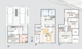 メルディア名古屋市中川区松葉町218①　全1棟　新築一戸建て