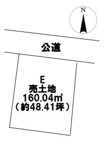 愛西市柚木町東田面　全６区画　E区画　建築条件なし土地