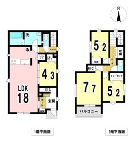 一宮市木曽川玉ノ井3期　全2棟　1号棟　新築一戸建て