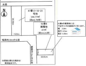 愛西市諸桑町東浦　建築条件なし土地