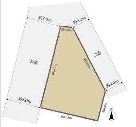 津島市西愛宕町２丁目　建築条件なし土地