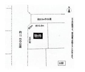 津島市百島町字こがね　建築条件なし土地