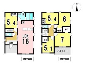 一宮市蓮池字郷中　全2棟　2号棟　新築一戸建て