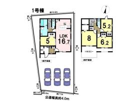 Livele Garden S中川区下之一色町字中ノ切　全2棟　1号棟　新築一戸建て