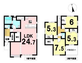 KIS津島市唐臼町東田面　全１棟　新築一戸建て