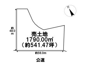 鈴鹿市神戸地子町　建築条件なし土地