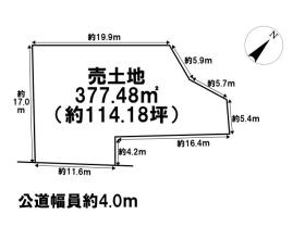 鈴鹿市江島町　建築条件なし土地
