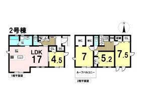 一宮市今伊勢町馬寄01期　全3棟　2号棟　新築一戸建て