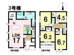 一宮市今伊勢町馬寄01期　全3棟　3号棟　新築一戸建て