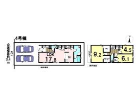 クレイドルガーデン名古屋市北区東味鋺第4　全5棟　4号棟　新築一戸建て