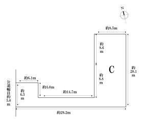 名古屋市港区東茶屋１丁目　全３区画　C区画　建築条件なし売土地