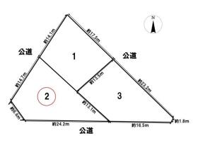 一宮市瀬部字堂浦　全3区画　2号地　建築条件なし土地