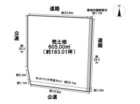 四日市市小杉町　建築条件なし土地