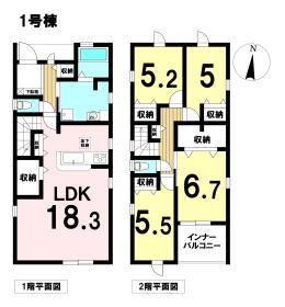 LIveleGardenS愛西市須依町前田面　全4棟　1号棟　新築一戸建て