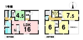 ○クレイドルガーデン愛西市本部田町第2　全2棟　1号棟　新築一戸建て