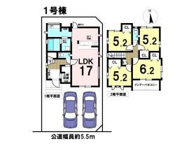 □○ブルーミングガーデン大治町三本木寒宿　全4棟　1号棟　新築一戸建て