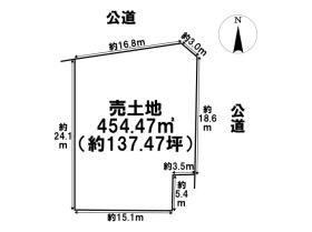 名古屋市中川区伏屋2丁目　建築条件なし土地