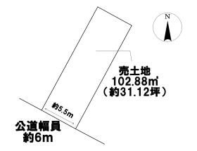 名古屋市北区米が瀬町　建築条件なし土地