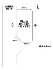 一宮市木曽川町黒田1期　全7棟　1号地　建築条件なし土地