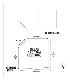 一宮市木曽川町黒田1期　全7棟　5号地　建築条件なし土地