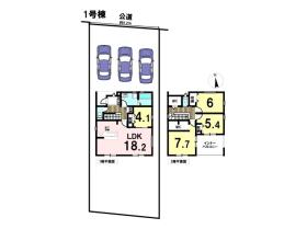 一宮市萩原町西御堂字金森　全3棟　1号棟　新築一戸建て