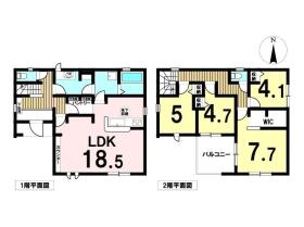 一宮市小信中島字萱場　全３棟　2号棟　新築一戸建て