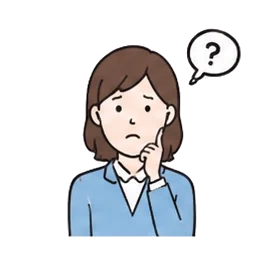 空き家を前に悩む女性のイラスト