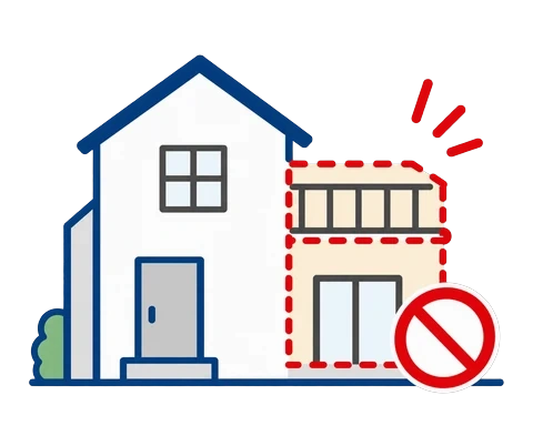 違法建築物件のイラスト